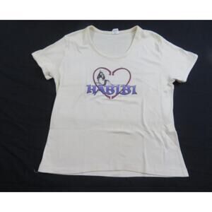 Habibi Movie Promo Heart Nude Lady Beige T-shirt Sz M 1979